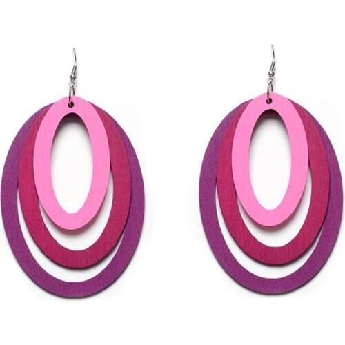 3 colors Hot selling wood butterfly earrings with fashionable wood stud earrings