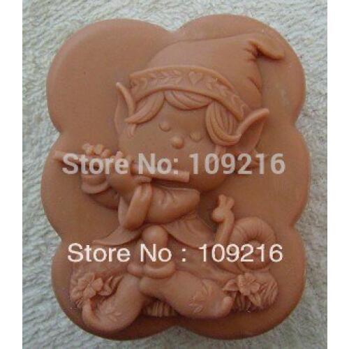 1pcs Elves with Whistling(ZX0143) Silicone Handmade Soap Mold Crafts DIY Mold
