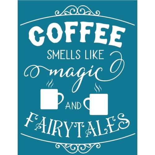 8.5 X 11" Reusable Self- Adhesive Silk Screen Stencils Coffee for Home Decoration Pillow Bag Photo Craft Mesh Transfers Film