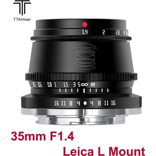 TTArtisan 35mm F1.4 APS-C Cameras Lens Manual Focus for Leica L Mount Camera TL2 T TL CL SIGMA FP 35mm F/1.4 MF Lens