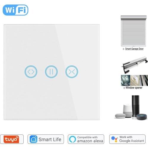 DIY WiFi Home Smart Touch Curtain Blinds Window Opener Switch Tuya Smart Life App Remote Control,Work with Alexa Echo Go