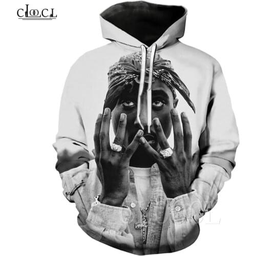 Vintage Casual Women Men Hoodies Sportswear 3D Print Rapper 2Pac Tupac Fashion Harajuku Hoodies Oversized Sweatshirts Pullovers