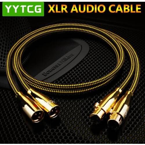 YYTCG Hifi XLR Cable High Purity OCC 2XLR Male to Female Cable to interconnection with Microphone ,Multimedia, sound ,amp