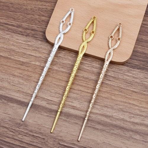 20 Pieces/Lot 140mm Metal Hair Sticks Snake Shape Chinese Hairpins DIY Hairwear Jewelry Making