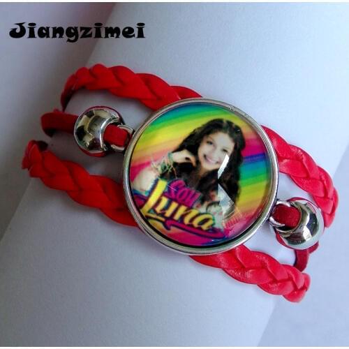 1pcs (8 designs) Super pop singer Soy Luna Elenco de Soy Luna silver Bracelets I'm moon glass hand chain bangle