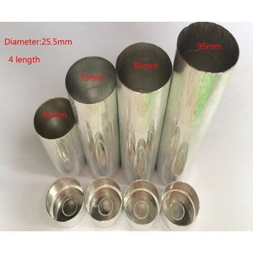 100 PCS Dental Lab Aluminum Cartridge With Lip For Dental Lab Flexible Acrylic Denture Inject Acrylic Work Diameter 25.5mm