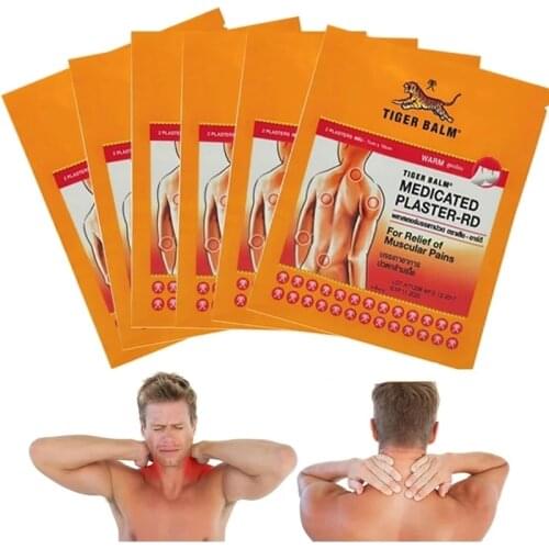 2PCS/1Bag Red Tiger Pain Relief Patch Relieves Muscle Fatigue Muscle Pain Shoulder Stiffness Bruises Sprains Back Arthritis Pain