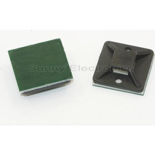 50pcs 20x20mm 25/30/40mm Self Adhesive Cable Wire Zip Tie Mounts Mounting Base Clamps Clip