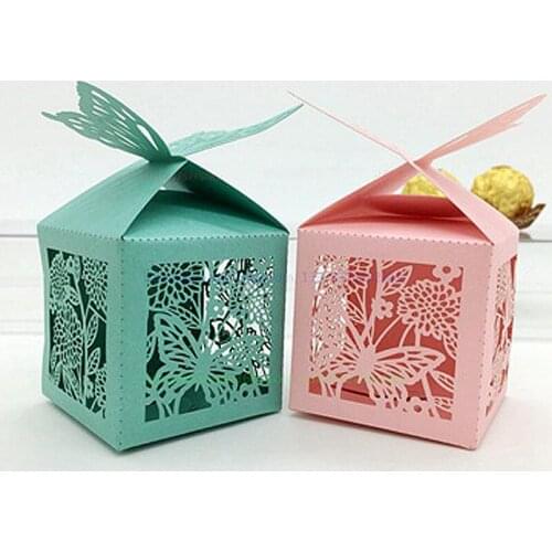 50 Pcs/set candy box butterfly Cupcake Box Candy Box Gift Box Birthday Party Supplies Decoration Event Party Supplies 7ZSH121