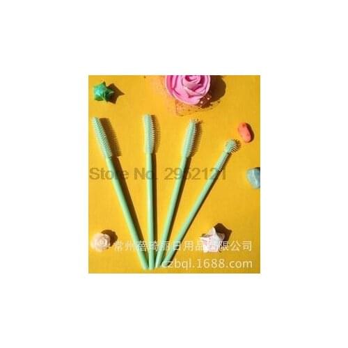 By dhl or ems 50sets 50pcs/set Makeup Disposable Eyelash Brush Mint Green Mascara Wands Applicator Spoolers Cosmetic Brushes
