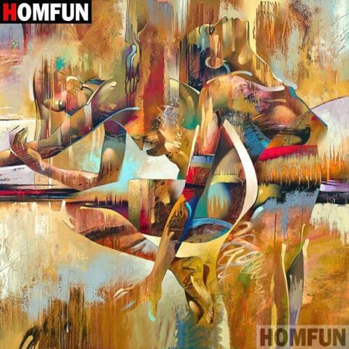 HOMFUN 5D DIY Diamond Painting Full Square/Round Drill "Abstract woman" 3D Embroidery Cross Stitch gift Home Decor A07803