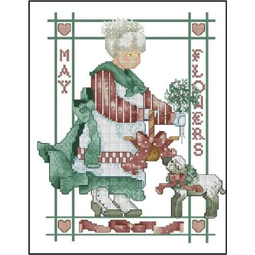 FREE Shipping Top Quality counted cross stitch to mother mom, cross stitch set May Flowers