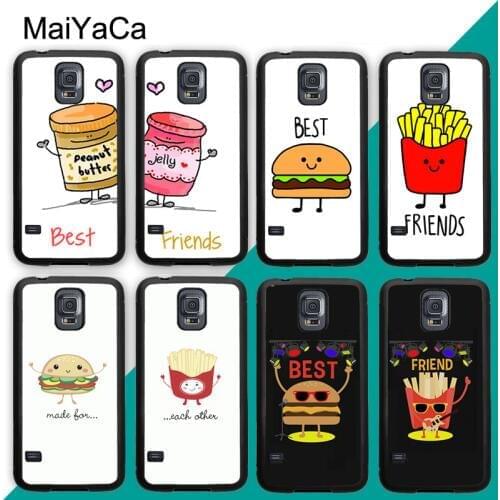 BFF Best Friends Burger Fries Food Case For Samsung A21S A20e A71 A51 A10 A40 A50 A70 Galaxy S20 Plus S10 S9 Note 20 Ultra
