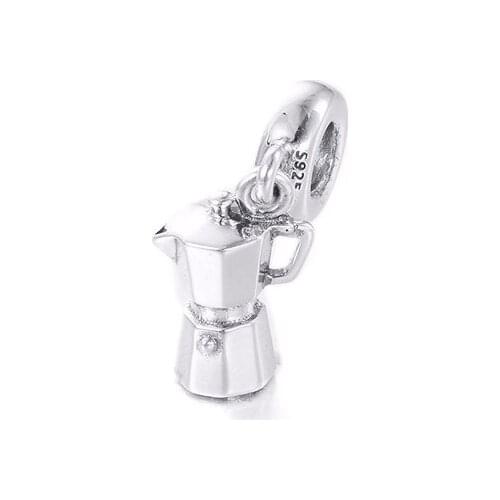 Espresso Can Charm 925 Sterling Silver Beads for Jewelry Making Fit Charms Bracelets Necklaces DIY 02W493