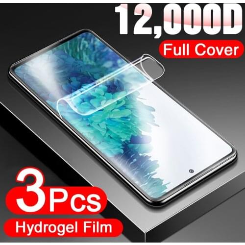 3Pcs Hydrogel Film on the Screen Protector For Samsung Galaxy S20 S21 S10 S9 S8 Plus S7 S6 Edge Samsung Note 20 8 9 10 Not Glass