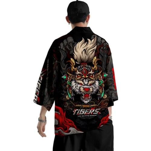 Kimono Man Japanese Clothes Yukata Male Samurai Costume Haori Obi Mens Kimono Cardigan Japanese Streetwear Jacket Pants DE31