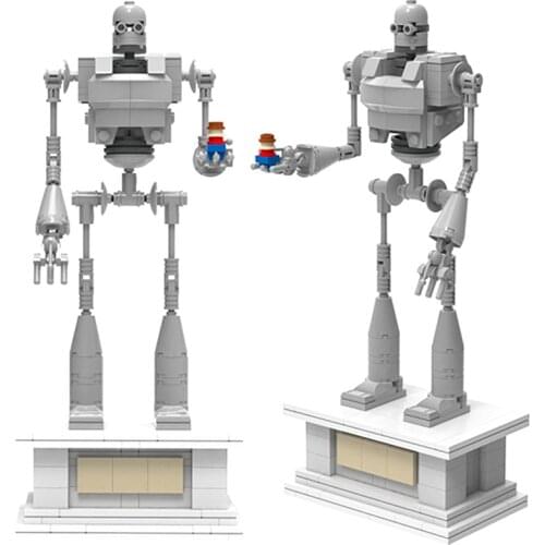 MOC Assembly Robot Figures Fit The Iron Robot City Gianted Droids Model Building Blocks Bricks Kids Toys for Boys Birthday Gifts