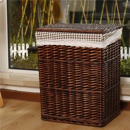 Storage Basket Laundry Basket Rattan Dirty Clothes Basket Large Toy Storage Basket Storage Basket Covered