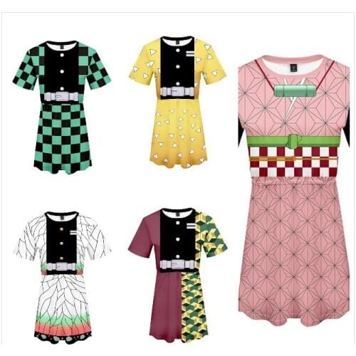 Anime Demon Slayer Kimetsu No Yaiba Cosplay Dresses Suit Girl Woman Fashion Cosplay Costume