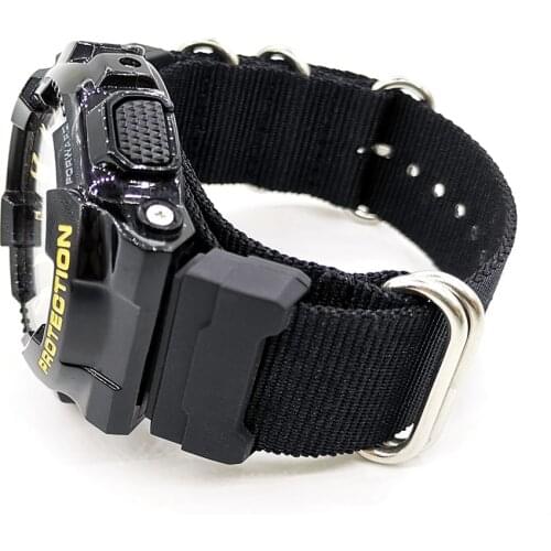 Nylon Watch Band for G-shock DW-5600 6900 GA-110 GW-M5610 DW-9052/GLS-8900 GD100 G-8900 Series Watch Strap + 16mm adapter