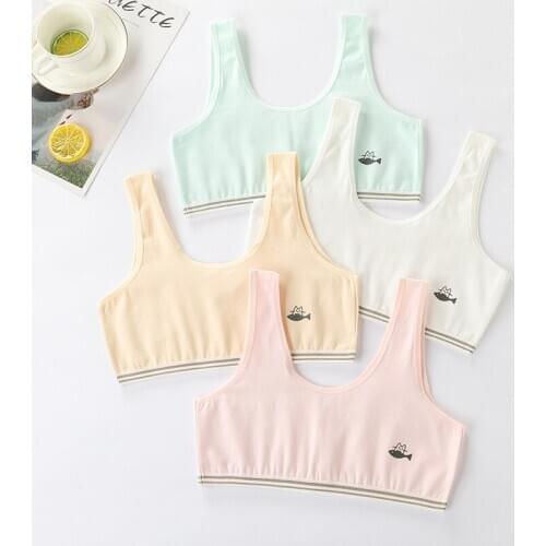 New Developmental Undergraduate Underwear Female Students 8-12-16 Years Old Adolescent Vest Pure Cotton Childrens Bra