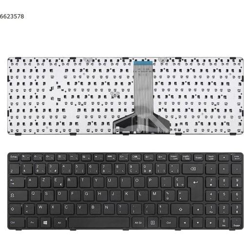 New French Layout Replacement Keyboard for LENOVO Ideapad 100-15IBD B50-50 BLACK FRAME Without Foil