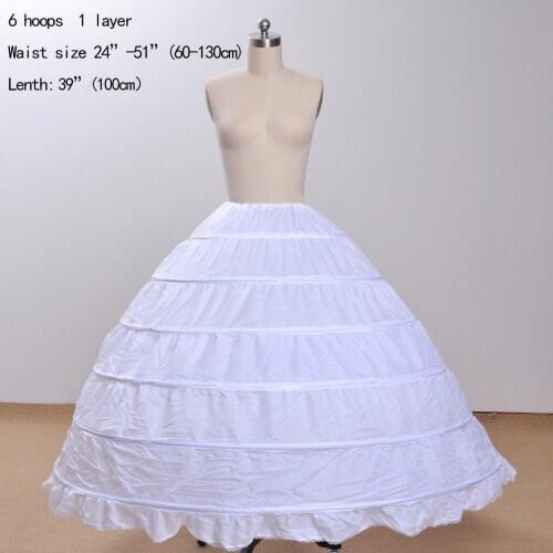 New Cheap 6 Hoops Wedding Accessories Ball Gown Petticoats For Wedding Dresses