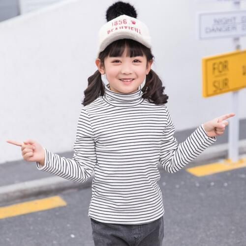 Wholesale Winter kids thickening turtleneck sweater Cashmere Keep warm boys girls T shirt baby toddler children clothes clothing