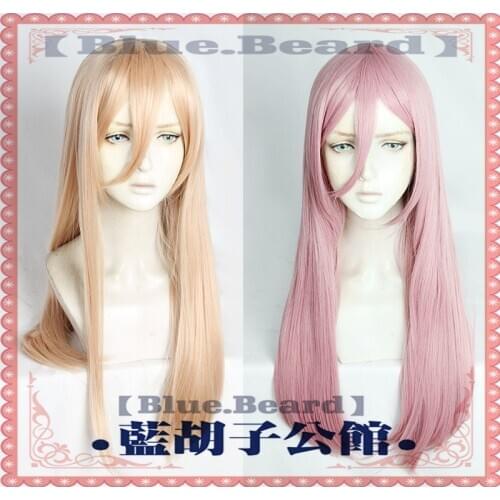 70cm Anime Chainsaw Man Wig Power Cosplay Heat Resistant Synthetic Long Hair Wig Halloween Party + Free Wig Cap
