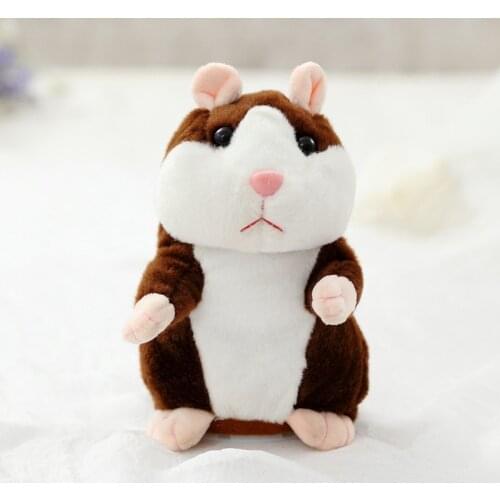 Dropshipping Talking Hamster Falante Mouse Pet Plush Toy Cute Talking Sound Record Educational Stuffed Doll Children Gifts 15cm