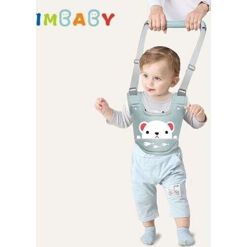 IMBABY Adjustable Baby Walker Belt Infant Walker Harness Leashes Safety Anti-Fall Dual Purpose Baby Traction Rope With Vest Gift