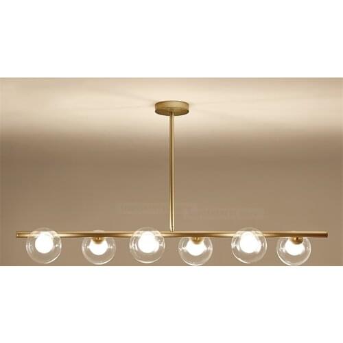 Modern Led Chandeliers Glass Ball Lamps Restaurant Bar Kitchen Hanging Lights Nordic Dining Living Room Home Deco Pendant Lamp