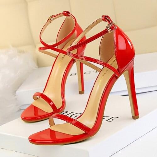 Women Sandals Classic High Heels 11cm Summer PU Ladies Shoes Woman Heel Shoes Pumps Female Sexy Stiletto