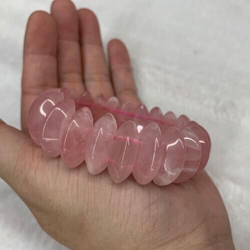 Natural rose quartz stone beads bracelet natural gemstone bracelet DIY jewelry for woman for gift for love wholesale