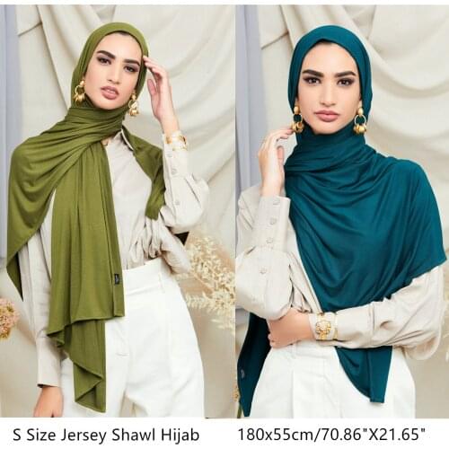 Malaysia Women Thin Hijab Soft Fashion Muslim Wear Modal Cotton Jersey Plain Fine Touch Long Turban Head Wraps islam Headscarf