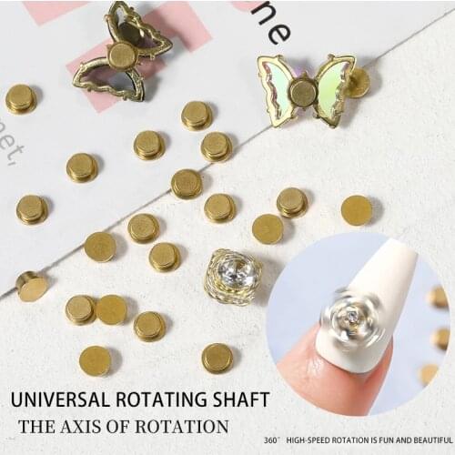 Nail Art 1 Metal Rotating Shaft3D Copper Universal Bearing High-speed Rotating Top DIY Nail Art Special Bearing Accessories Tool