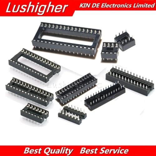 10PCS IC Sockets 6 8 14 16 18 20 24 28 40 Pin DIP6 DIP8 DIP14 DIP16 DIP18 DIP20 DIP28 DIP40 Pins Connector DIP Socket