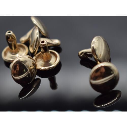 100pcs 8mm Rivet Leather Craft Antique Brass Double Cap Sewing Rivet Punk Bag Belt Bracellet Apparel Garment Rivet