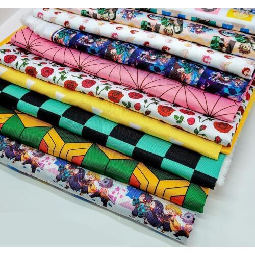 140cm*50cm custom cartoon printed polyester Fabric Cotton patchwork for sewing dress cloth making puppet. Custom Pattern
