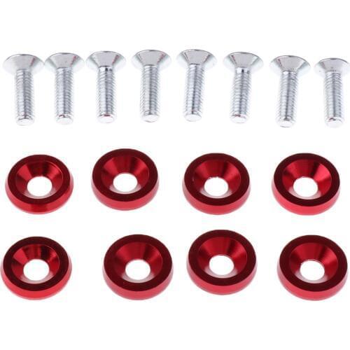8 Set M6x20mm Aluminium License Plate Frame Bumper Fender Screw