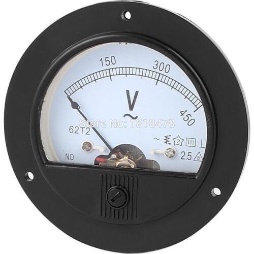 62T2 AC 0-450V 150V 250V 300V 500V Analog Voltmeter Voltage Meter Measuring Gauge Class2.5