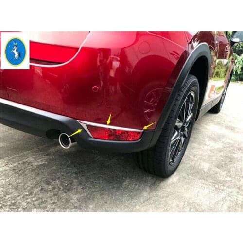 Auto Accessory Fit For Mazda CX-5 CX5 2017 - 2021 ABS Chrome Rear Fog Lights Lamp Eyelid Lid Eyebrow Cover Trim
