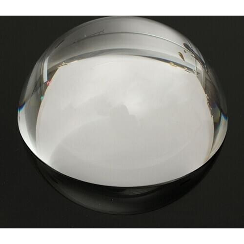 New Clear Magnifying Paperweight Dome Magnifier Semi Crystal Ball Reading Aid 80mm