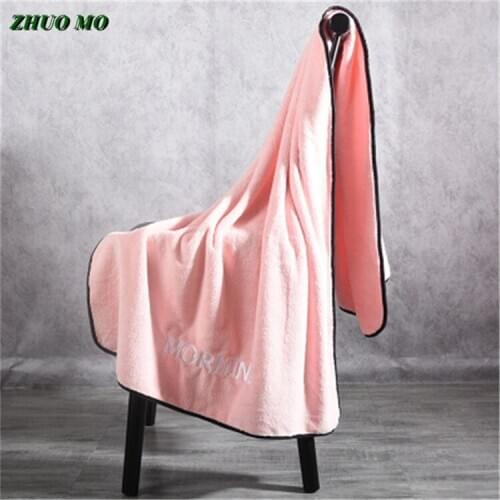 Free shipping Embroidery Bath Towel Bathroom Pink 70*140cm Beach Towel Quick Dry for home Hotel wedding Gift towels for adults