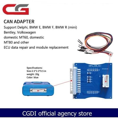 CGPRO CAN V2.1 Adapter Works CG Pro 9S12 Key Programmer CAN Adapter Computer Repair For BMW/MT60/80 Original CGDI