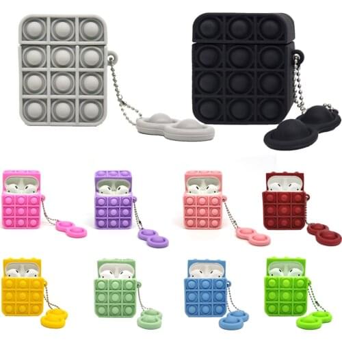 For Airpods Pro Case 3D Relieve Stress Fidget Toys Push It Bubble Bluetooth Silicone Case For Apple Air Pods 1 / 2 / 3 Cover