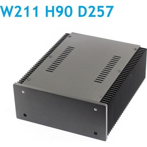 Size W211 H95 D257 Heat dissipation all aluminum chassis power amplifier headphone amplifier 2109