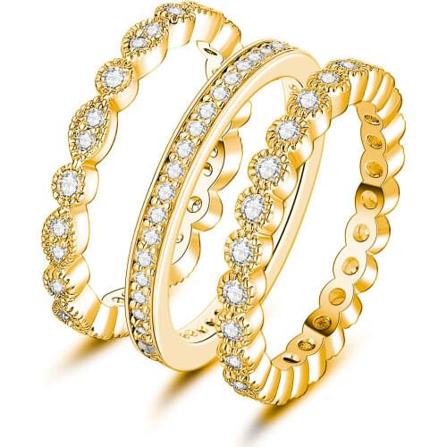 GEMSME Rings With Cubic Zirkonia For Women
