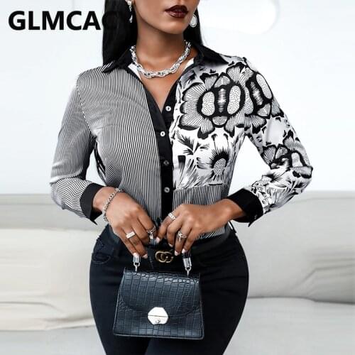 Женские рубашки в полоску GLMCACY China At AliExpress