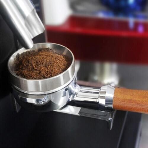 58mm Silver Aluminum Alloy Dosing Ring Universal Coffee Magnetic Dosing Ring Replacement Coffee Machine Accessories